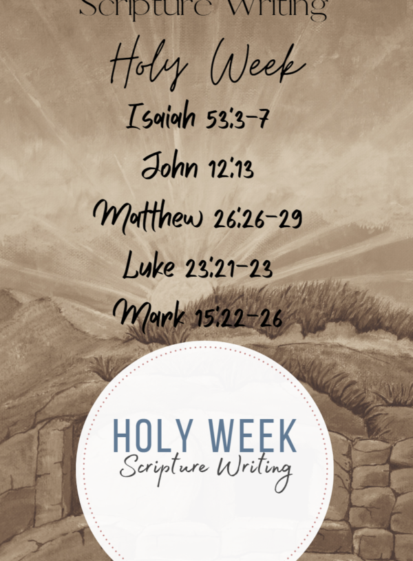 Holy Week Scripture Writing